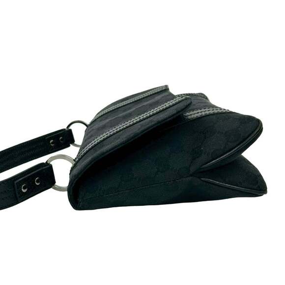 GUCCI GG Monogram Canvas and Leather Tote Bag, Semi-Shoulder Handbag, Black, ... - Picture 5 of 10